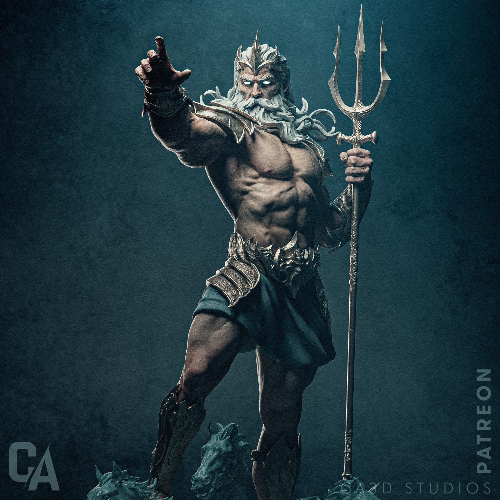 Figurine to paint - Poseidon – Daëlys Art