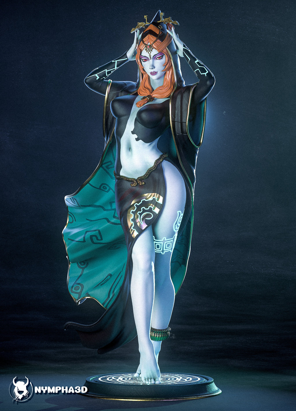 figurine midona, figurine zelda, link, twilight princess, figurine a peindre