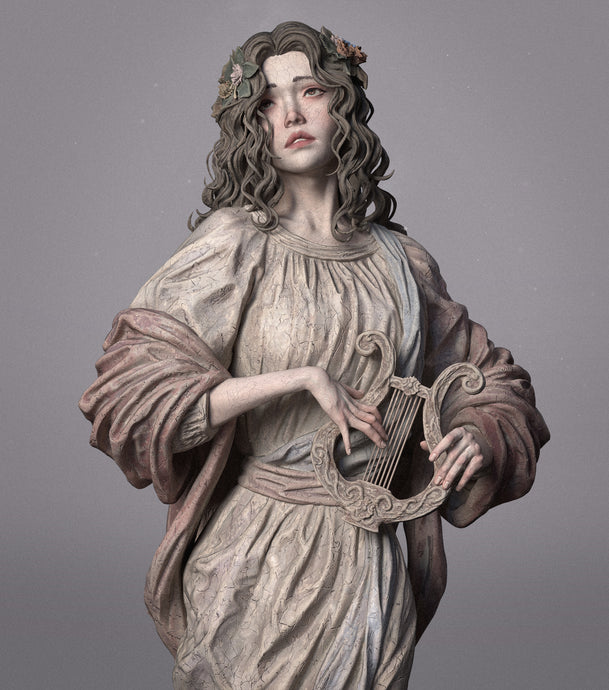 figurine muse mythologie, figurine a peindre, figurine déesse
