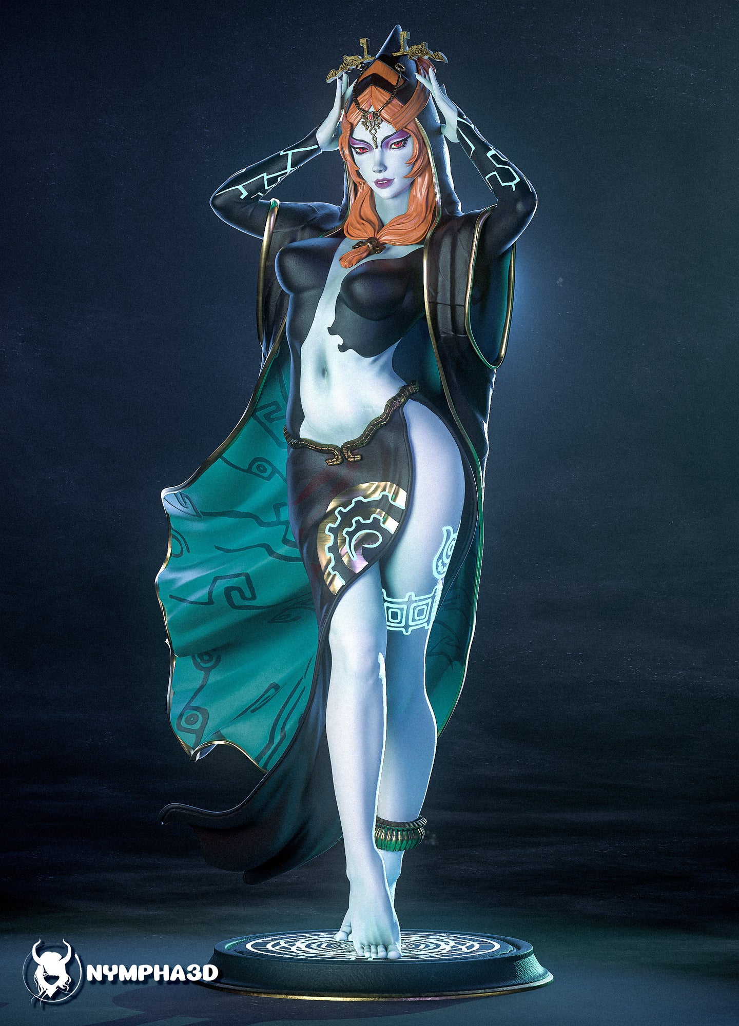 figurine midona, figurine zelda, link, twilight princess, figurine a peindre