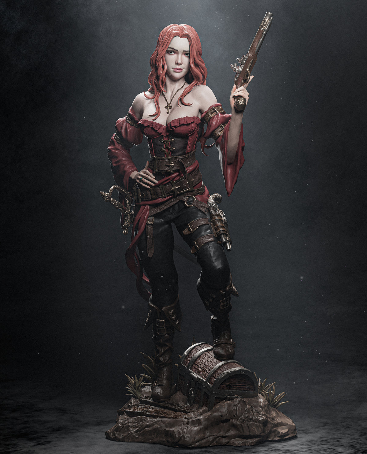 figurine femme pirate, figurine a peindre