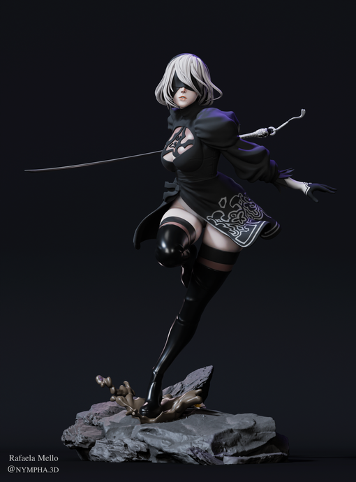 figurine 2b, figurine a peindre, figurine nier, nier automata