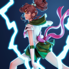 Charger l&#39;image dans la galerie, figurine a peindre, figurine sailor jupiter, sailor moon

