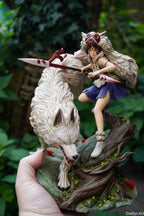 Princesse Mononoké, ghibli, figurine San, figurine à peindre, loup
