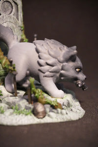 Sif the great grey wolf, figurine sif dark souls, dark souls, figurine a peindre, Daëlys Art