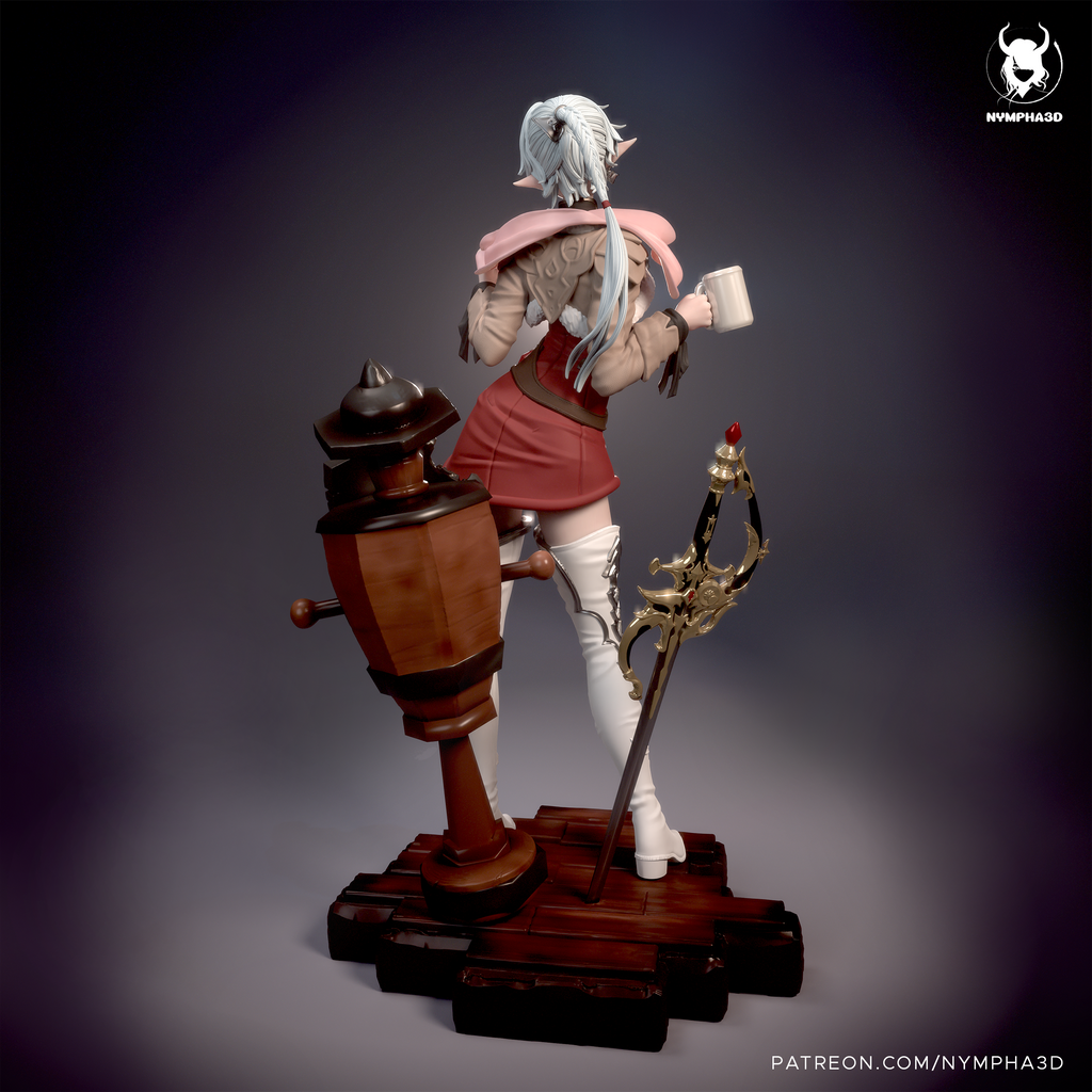 figurine a peindre, figurine Alisaie Leveilleur, ff14, ffxiv