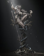 figurine queen of crows, dark academia, dark fantasy, goth, figurine a peindre