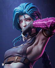 Load image into Gallery viewer, figurine a peindre, figurine jinx, arcane, league of legends
