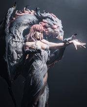 Load image into Gallery viewer, figurine femme dragon, figurine fantasy, figurine a peindre
