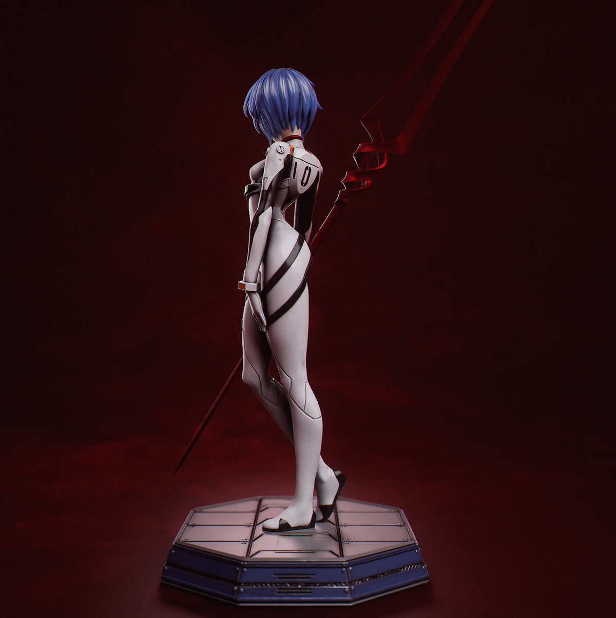 figurine rei ayanami, figurine a peindre, figurine evangelion