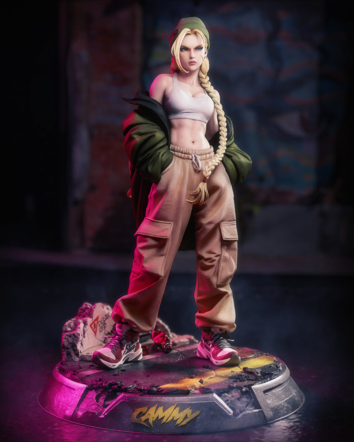 figurine street fighter, figurine cammy, figurine a peindre, streetwear