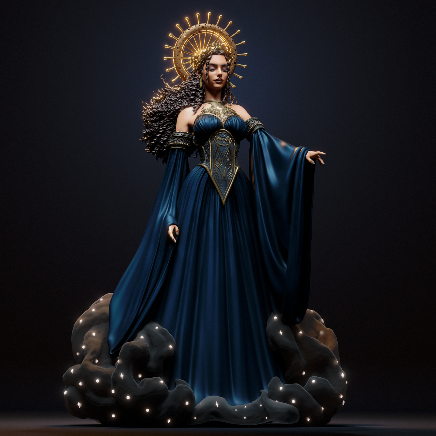 figurine nyx, figurine a peindre, figurine déesse, nyx
