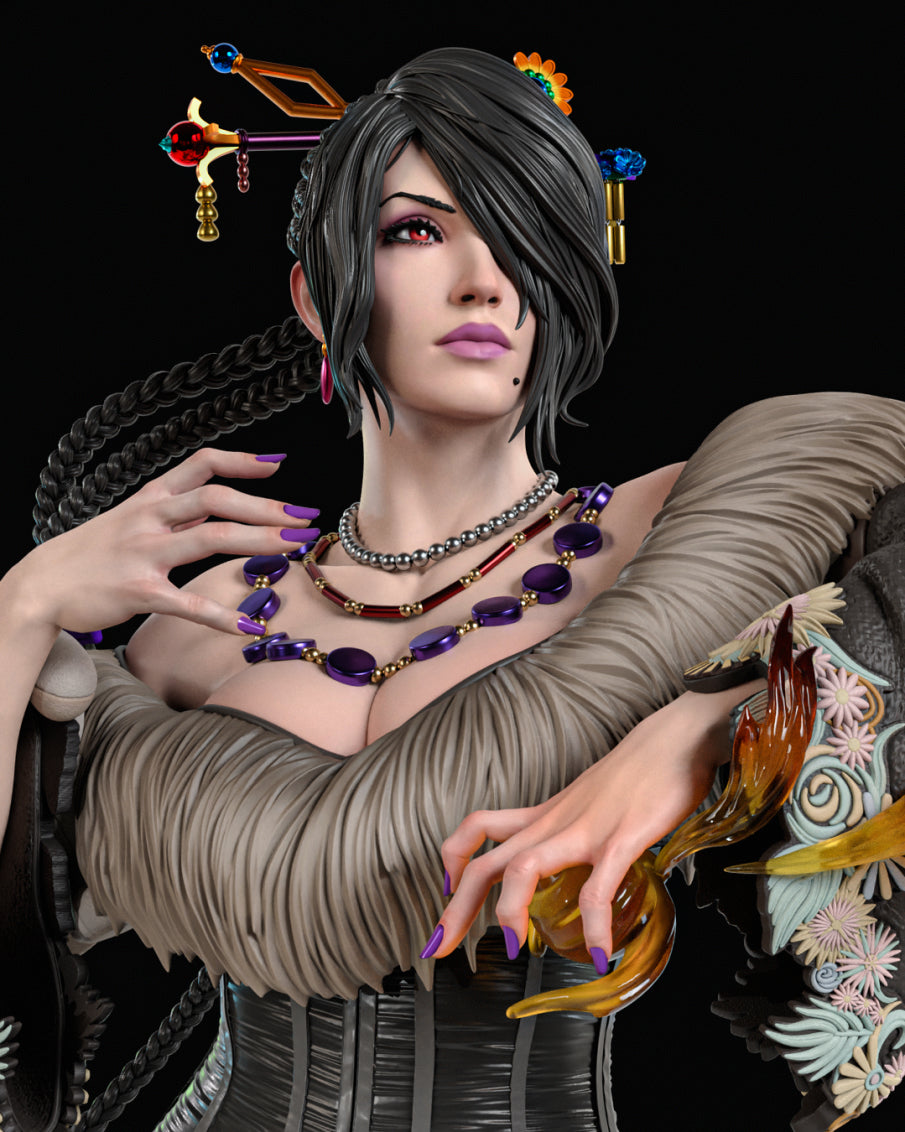 figurine lulu final fantasy 10, figurine FFX, figurine a peindre