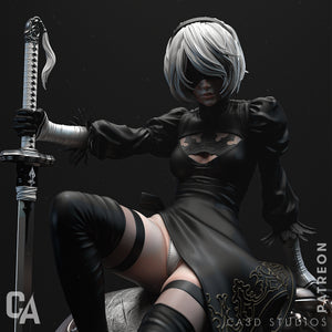 2b, figurine 2b, figurine nier, nier automata, figurine 9s