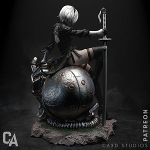 2b, figurine 2b, figurine nier, nier automata, figurine 9s