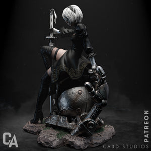 2b, figurine 2b, figurine nier, nier automata, figurine 9s
