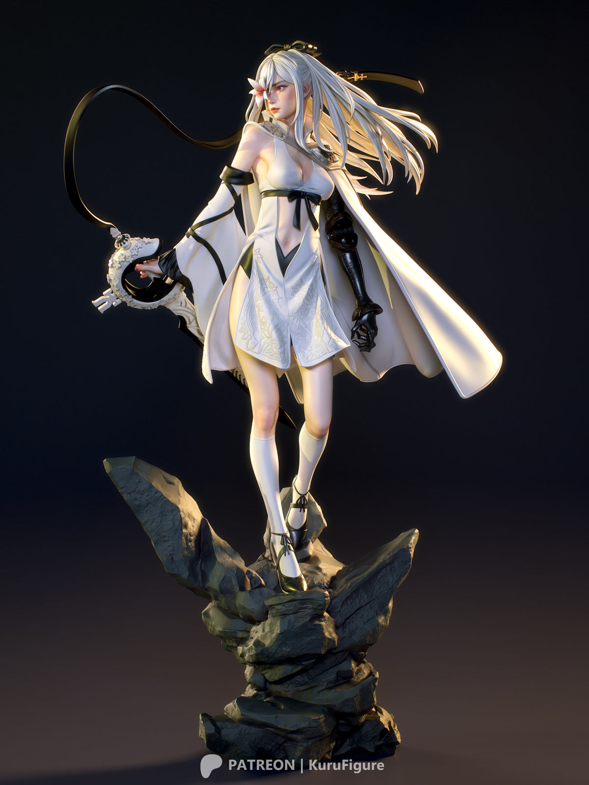 figurine drakengard zero, figurine nier, zero drakengard, figurine a peindre