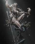 figurine queen of crows, dark academia, dark fantasy, goth, figurine a peindre
