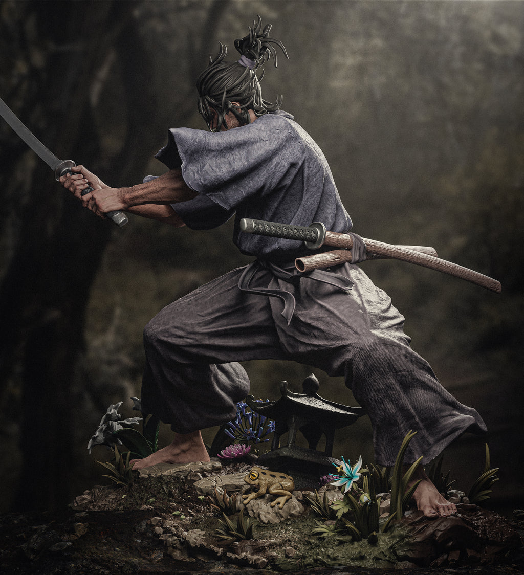 figurine Vagabond, figurine a peindre, Musashi Miyamoto, samouraï