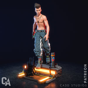 figurine david cyberpunk, david martinez, cyberpunk 2077