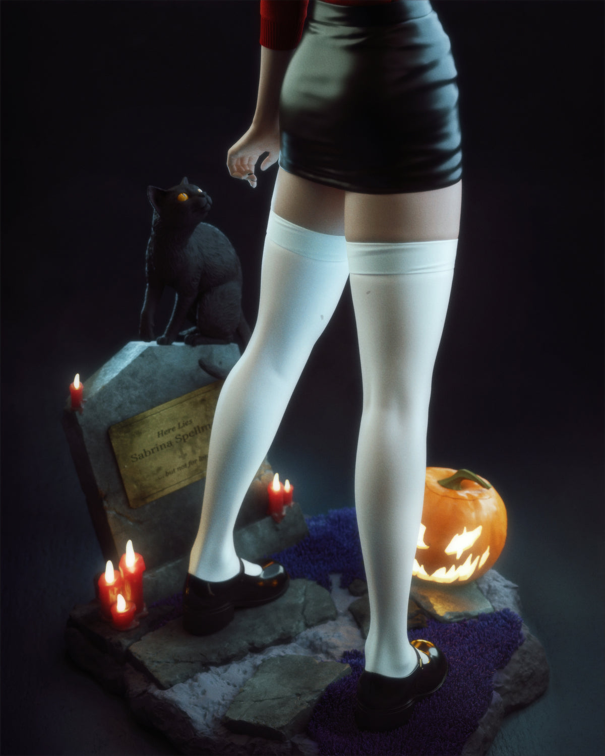 figurine sorciere sabrina, figurine a peindre, halloween