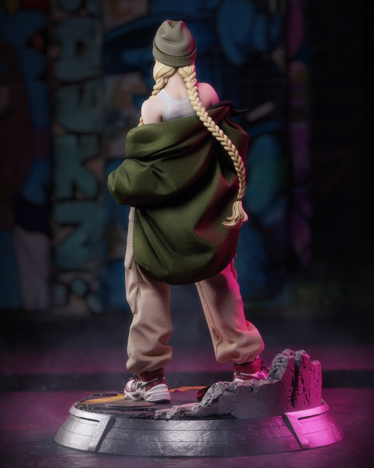 figurine street fighter, figurine cammy, figurine a peindre, streetwear