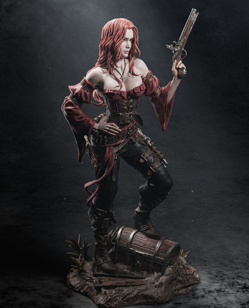 figurine femme pirate, figurine a peindre
