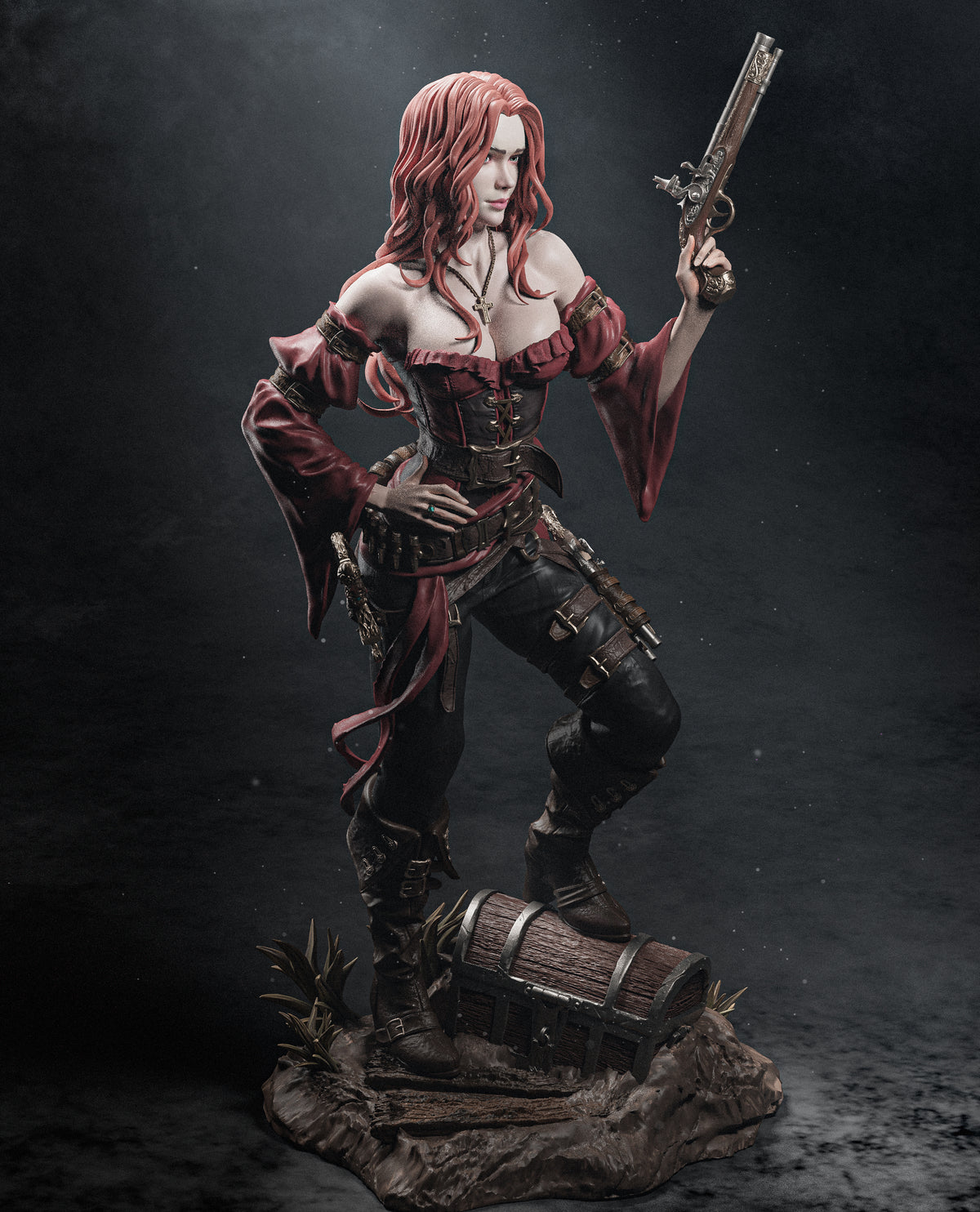 figurine femme pirate, figurine a peindre