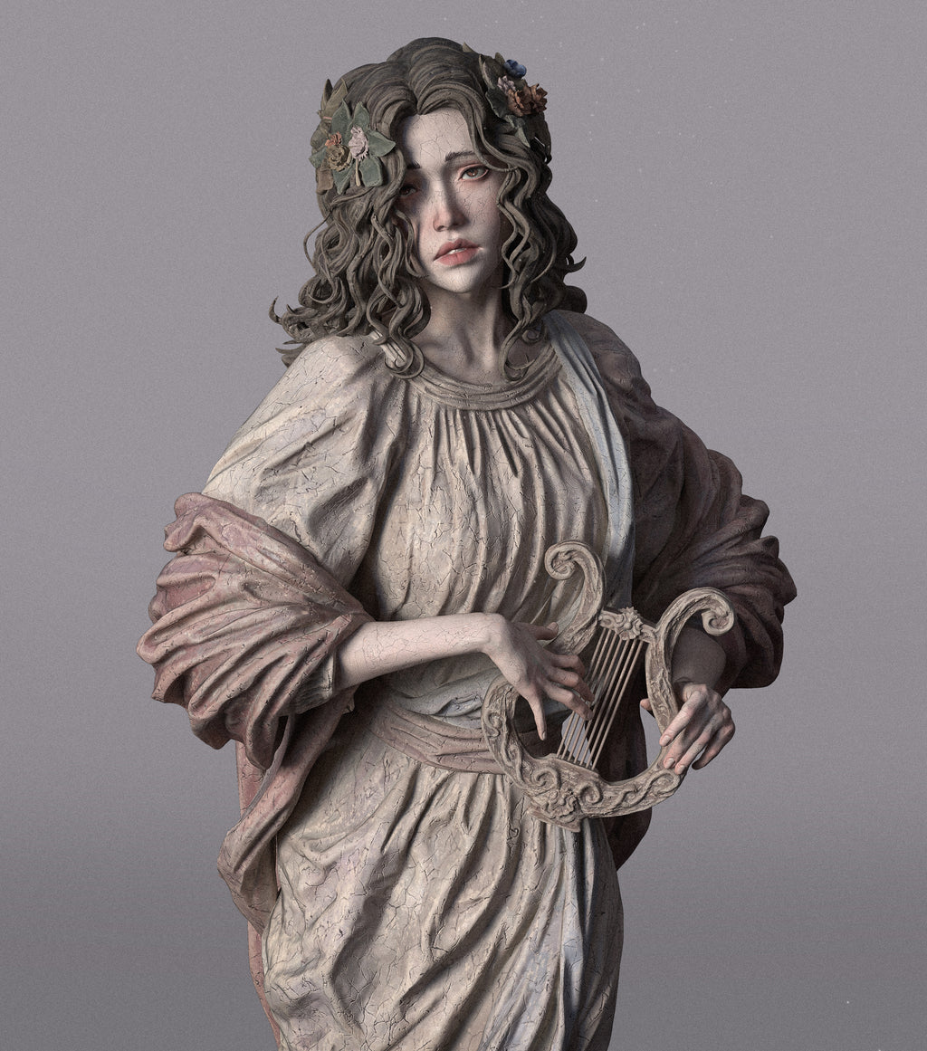 figurine muse mythologie, figurine a peindre, figurine déesse