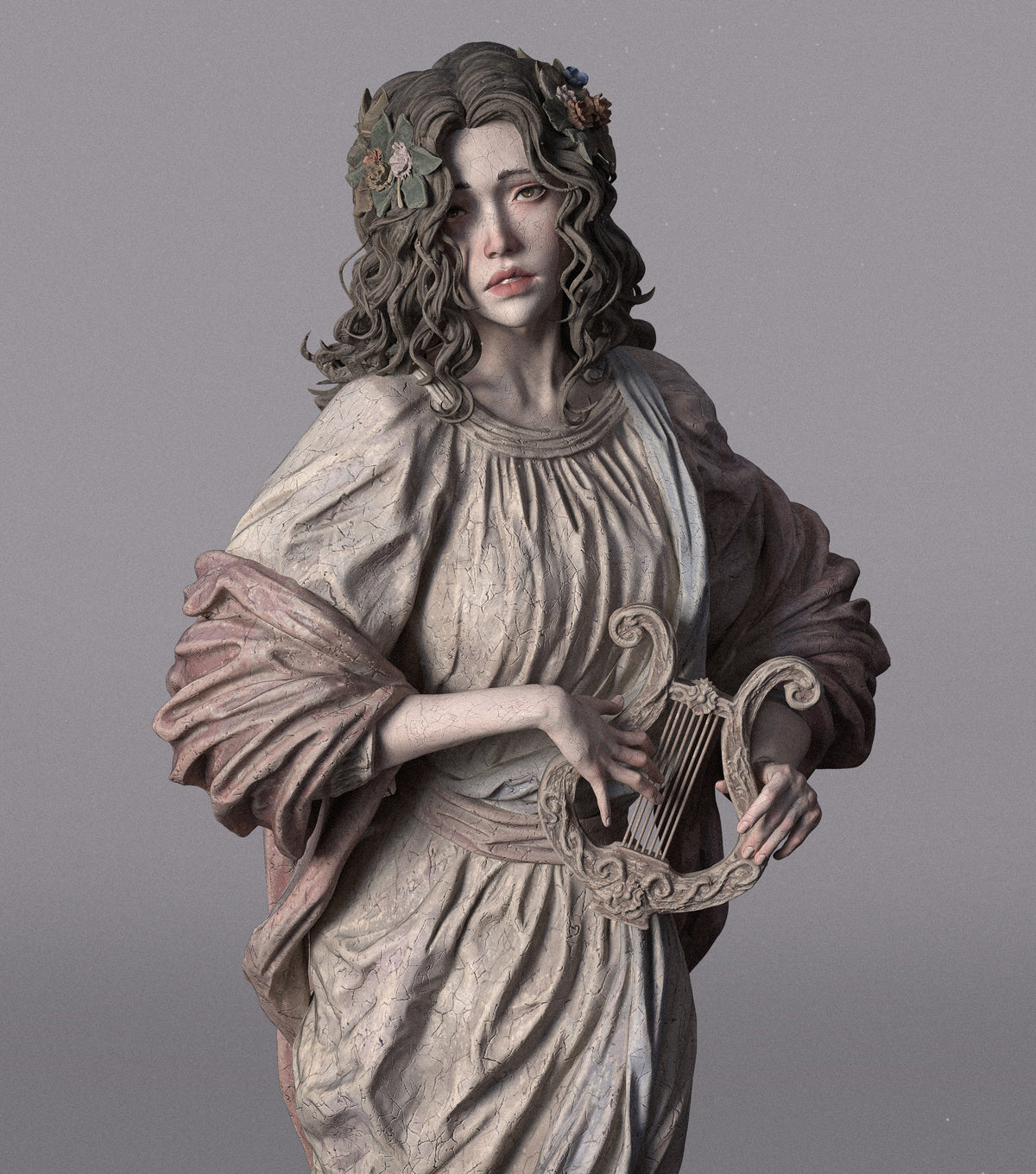 figurine muse mythologie, figurine a peindre, figurine déesse