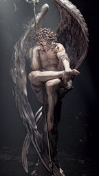 figurine a peindre, figurine ange déchu, figurine lucifer