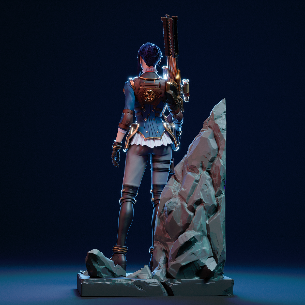figurine caitlyn, figurine arcane, figurine a peindre, jinx, arcane