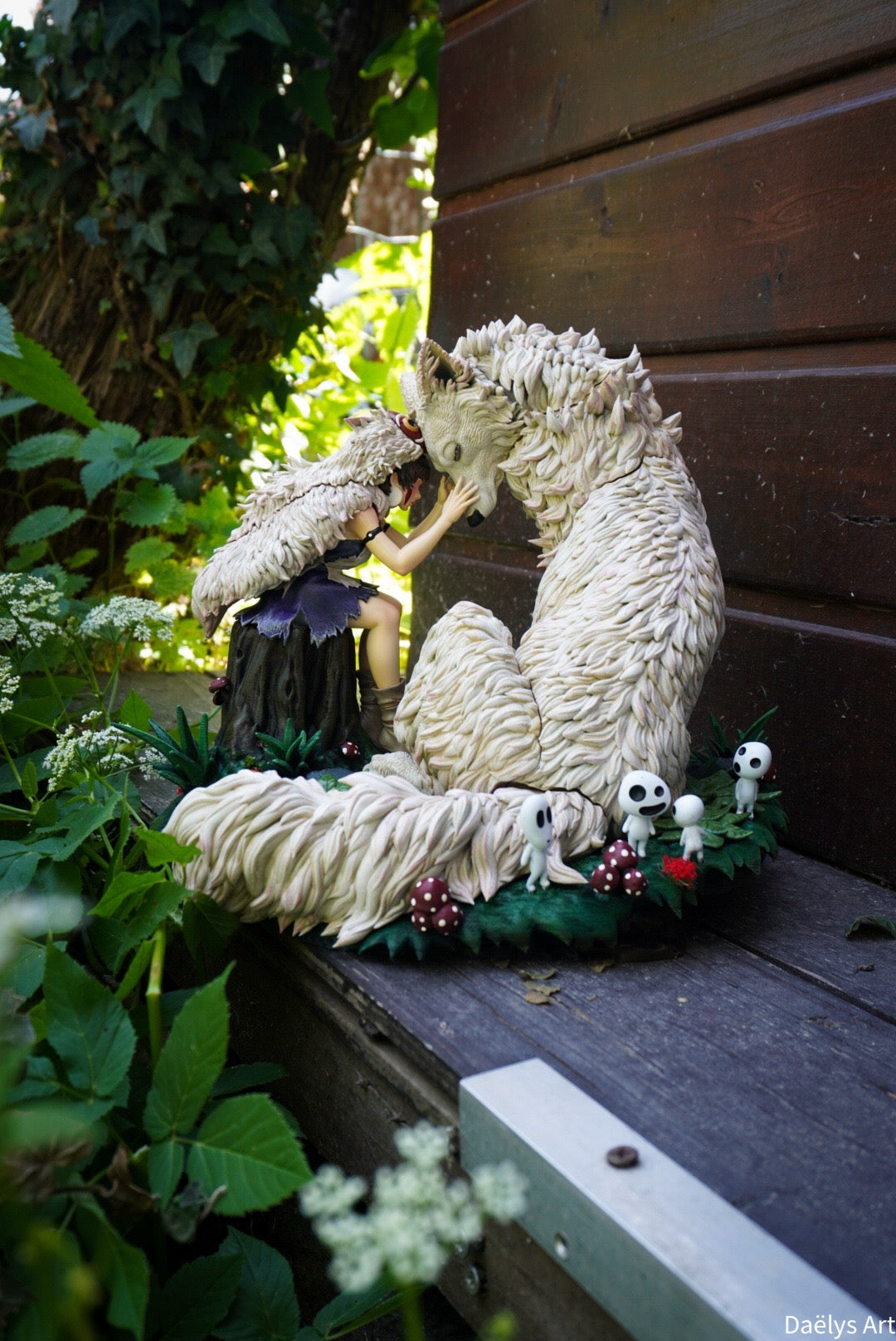 figurine Ghibli, figurine Princesse Mononoké, figurine San et Moro, figurine a peindre