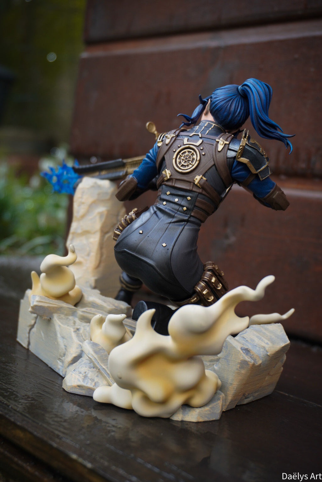 figurine caitlyn, figurine arcane, figurine a peindre, figurine en resine, jinx, vi