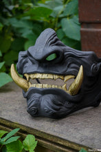 Charger l&#39;image dans la galerie, Masque mempo, masque Oni, masque mempo oni, masque samouraï, cosplay samouraï, cosplay Oni, masque démon japonais
