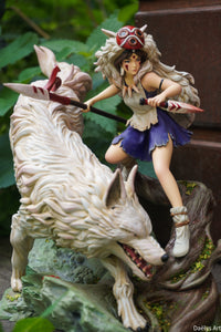 Princesse Mononoké, ghibli, figurine San, figurine à peindre, loup