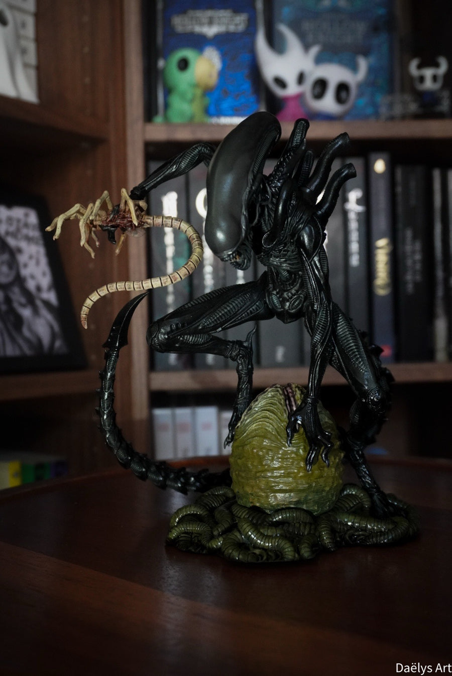 Figurine xenomorph, figurine Alien, figurine de collection, film d’horreur, facehugger