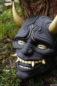Masque oni, masque démon japonais, décoration japonaise, folklore japonais, japon traditionnel, Yokaï, Hannya, Daëlys Art