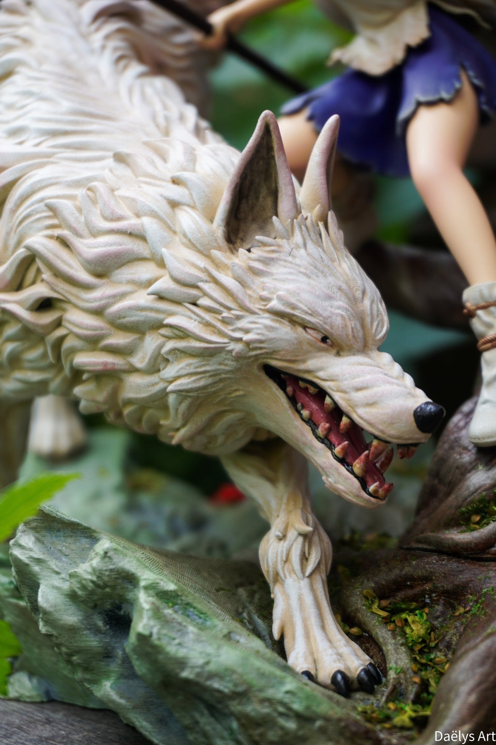 Princesse Mononoké, ghibli, figurine San, figurine à peindre, loup