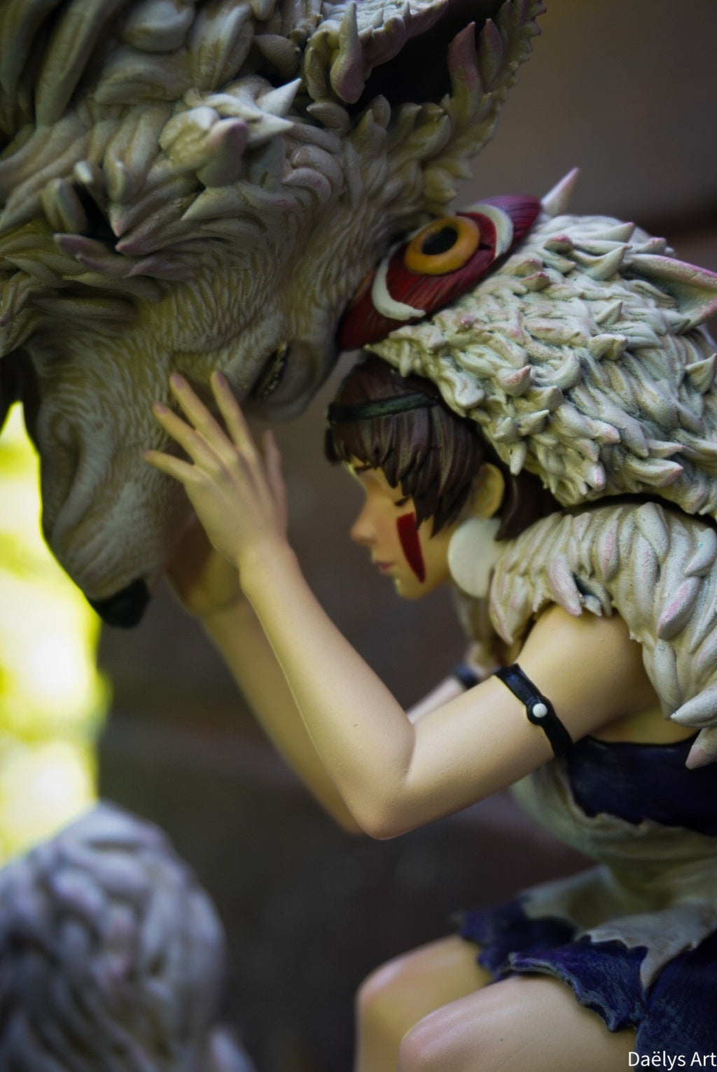 figurine Ghibli, figurine Princesse Mononoké, figurine San et Moro, figurine a peindre