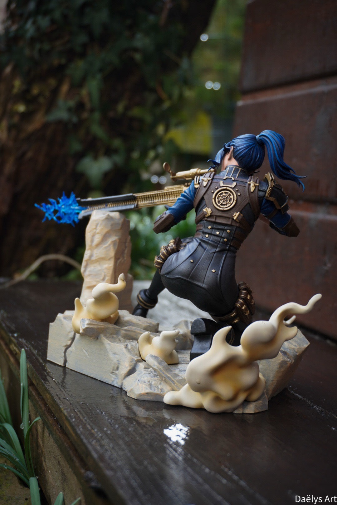 figurine caitlyn, figurine arcane, figurine a peindre, figurine en resine, jinx, vi