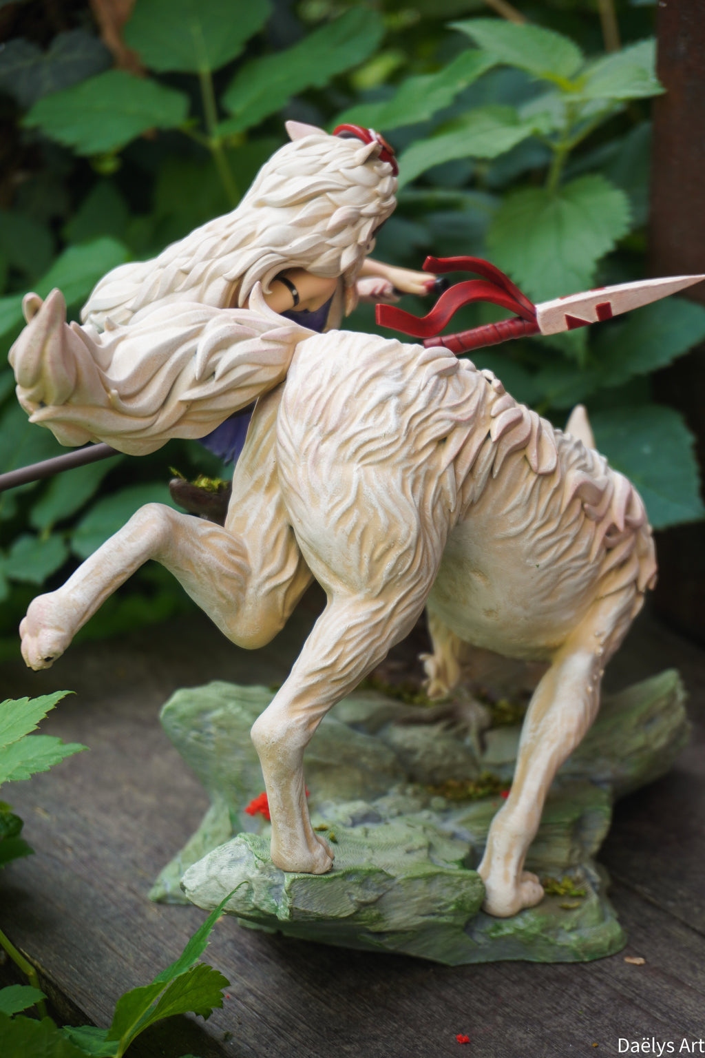 Princesse Mononoké, ghibli, figurine San, figurine à peindre, loup