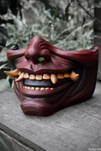 Charger l&#39;image dans la galerie, Masque oni, masque démon japonais, décoration japonaise, folklore japonais, japon traditionnel, Yokaï, Hannya, Daëlys Art, mempo, samouraï
