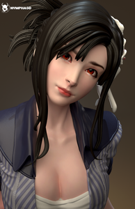figurine a peindre, figurine tifa, tifa lockhart, ff7, cloud, sepiroth