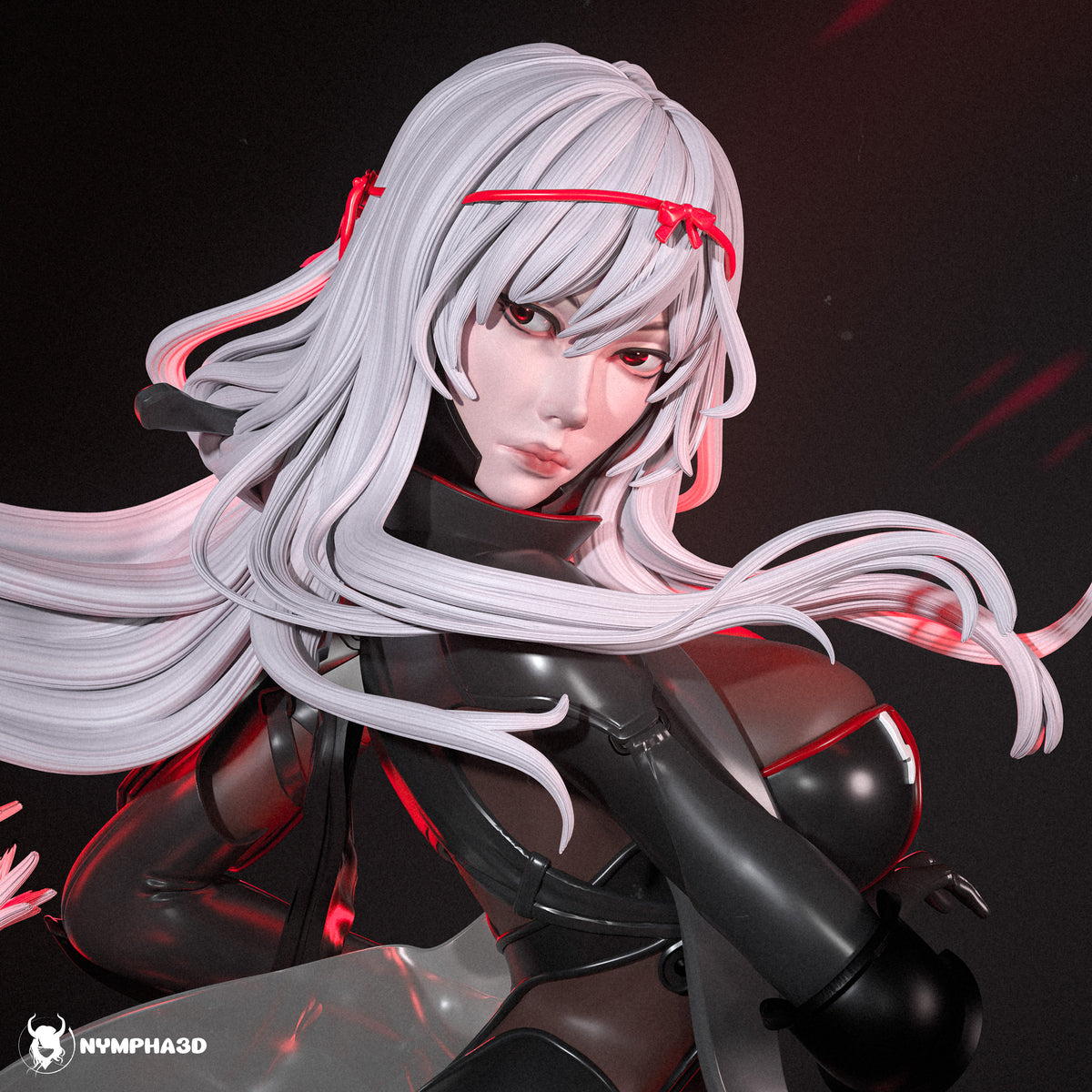 figurine a peindre, figurine femme cybersamurai