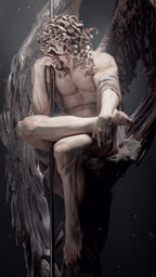 figurine a peindre, figurine ange déchu, figurine lucifer