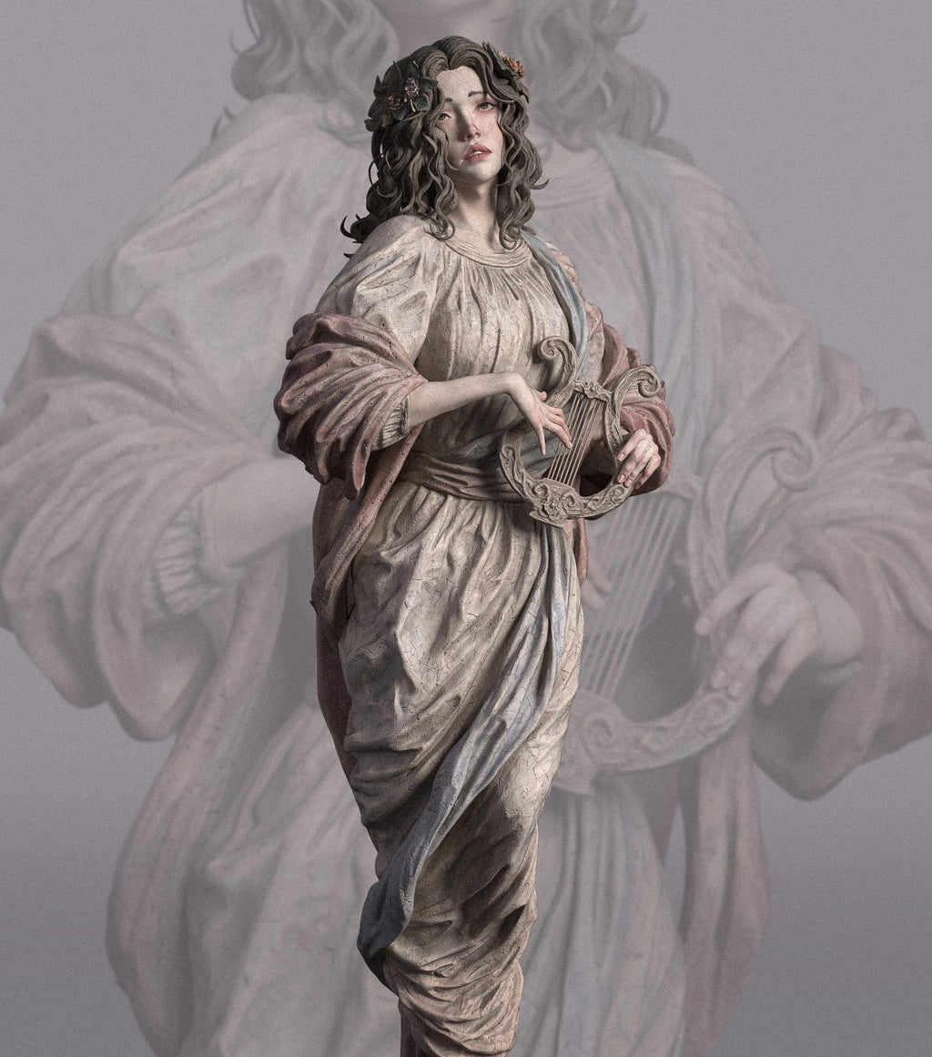 figurine muse mythologie, figurine a peindre, figurine déesse