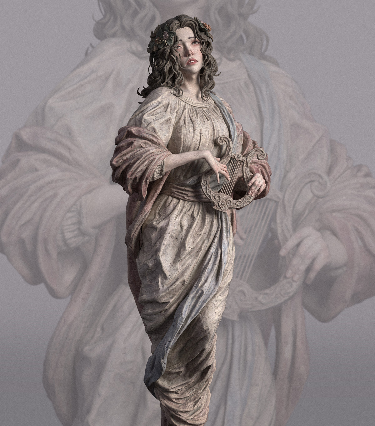 figurine muse mythologie, figurine a peindre, figurine déesse