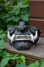 Charger l&#39;image dans la galerie, Masque mempo, masque Oni, masque mempo oni, masque samouraï, cosplay samouraï, cosplay Oni, masque démon japonais

