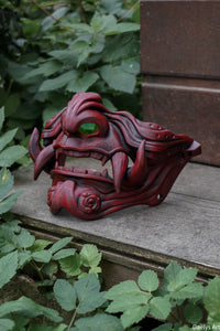 Masque mempo, masque Oni, masque mempo oni, masque samouraï, cosplay samouraï, cosplay Oni, masque démon japonais